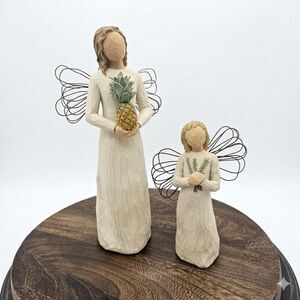 Vintage Willow Tree Angel Set, Welcoming & Remembrance, 2pc Gift Boxed